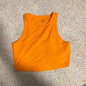 Bright orange crop top